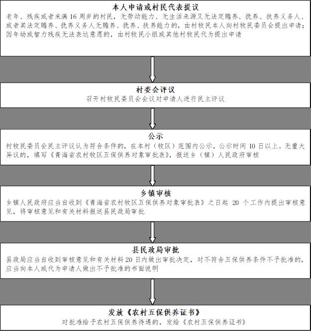 五保申请流程图图片